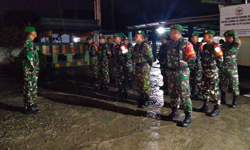 Kodim 1315 dan Polres Gorontalo Bersinergi, Patroli Malam Perkuat Keamanan Wilayah