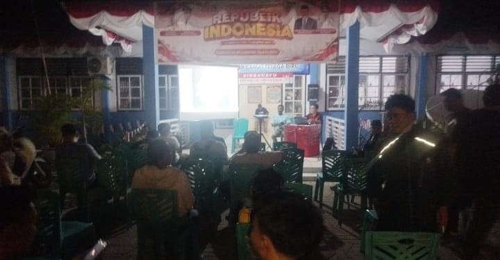 Personel Koramil 1315-01/Telaga Dukung Kelancaran Turnamen Sepak Bola Ketua DPRD Cup I Se-Kecamatan Telaga Biru